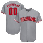 Camiseta de béisbol personalizada en rojo, blanco y gris Camiseta de béisbol personalizada en rojo, blanco y gris