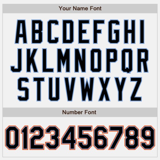 Camiseta de béisbol personalizada auténtica en blanco, negro y azul-naranja. Camiseta de béisbol personalizada auténtica en blanco, negro y azul-naranja.
