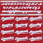 Camiseta personalizada de béisbol auténtica azul blanca y roja. Camiseta personalizada de béisbol auténtica azul blanca y roja.