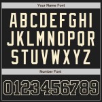 Camiseta de béisbol personalizada negra-crema auténtica Camiseta de béisbol personalizada negra-crema auténtica