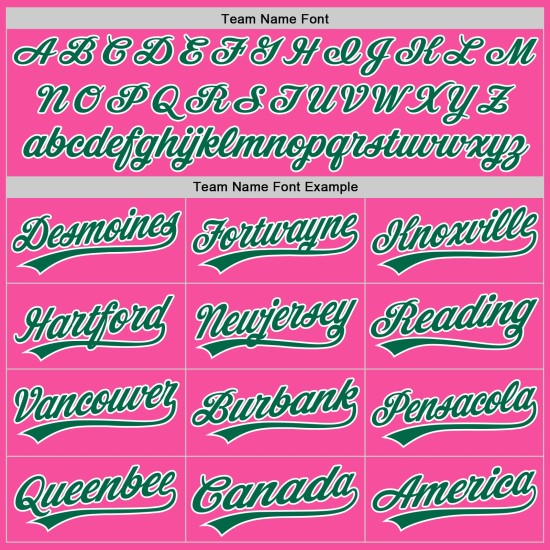 Camiseta de béisbol auténtica Kelly, rosa, verde, personalizada, con rayas blancas Camiseta de béisbol auténtica Kelly, rosa, verde, personalizada, con rayas blancas