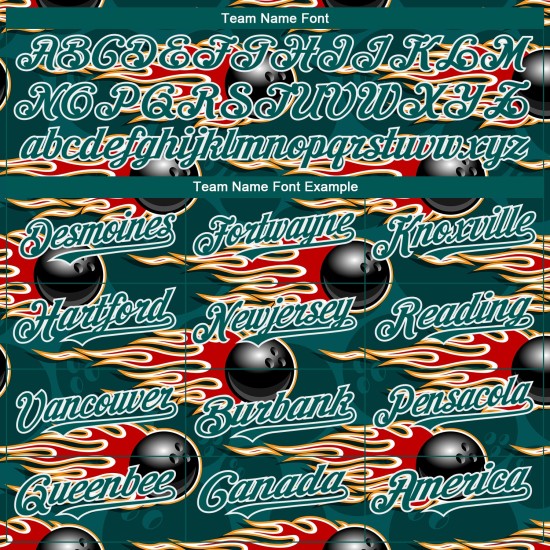 Balón de béisbol Hotrod personalizado, auténtico, verde medianoche con llamas, jersey blanco, diseño de bolos 3D Balón de béisbol Hotrod personalizado, auténtico, verde medianoche con llamas, jersey blanco, diseño de bolos 3D