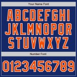 Camiseta de béisbol Royal Naranja-Blanco Personalizada Auténtica Camiseta de béisbol Royal Naranja-Blanco Personalizada Auténtica