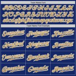 Camiseta de béisbol auténtica Royal Custom de raya antigua blanca dorada y blanca Camiseta de béisbol auténtica Royal Custom de raya antigua blanca dorada y blanca