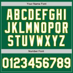 Camiseta de béisbol auténtica personalizada verde Kelly, blanca y amarilla Camiseta de béisbol auténtica personalizada verde Kelly, blanca y amarilla