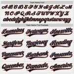 Camiseta de béisbol personalizada auténtica en blanco, negro y azul-naranja. Camiseta de béisbol personalizada auténtica en blanco, negro y azul-naranja.