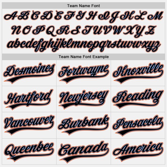 Camiseta de béisbol personalizada auténtica en blanco, negro y azul-naranja. Camiseta de béisbol personalizada auténtica en blanco, negro y azul-naranja.