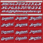 Camiseta de béisbol personalizada en blanco y azul marino, roja y auténtica Camiseta de béisbol personalizada en blanco y azul marino, roja y auténtica
