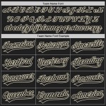 Camiseta de béisbol personalizada negra-crema auténtica Camiseta de béisbol personalizada negra-crema auténtica