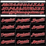 Camiseta de béisbol personalizada con diseño auténtico en negro, rojo y blanco, con estampado 3D, multicolor Camiseta de béisbol personalizada con diseño auténtico en negro, rojo y blanco, con estampado 3D, multicolor