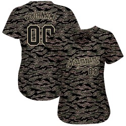Camiseta de béisbol de camuflaje negro y crema. Servicio personalizado y auténtico. Camiseta de béisbol de camuflaje negro y crema. Servicio personalizado y auténtico.