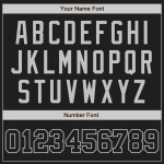Camiseta de béisbol auténtica personalizada negra y gris Camiseta de béisbol auténtica personalizada negra y gris