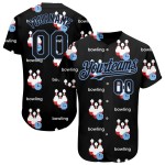 Diseño de camiseta de bolos, béisbol negro, azul, patrón de luz 3D personalizado, auténtico Diseño de camiseta de bolos, béisbol negro, azul, patrón de luz 3D personalizado, auténtico