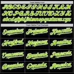 Camiseta de béisbol negra neón personalizada auténtica verde-blanca sin mangas Camiseta de béisbol negra neón personalizada auténtica verde-blanca sin mangas