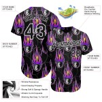 Jersey 3D 8 Billar Blanco Llamativo Bola de Snooker Diseño Auténtico Patrón de Béisbol Negro Personalizado Jersey 3D 8 Billar Blanco Llamativo Bola de Snooker Diseño Auténtico Patrón de Béisbol Negro Personalizado