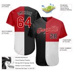 Camiseta de béisbol personalizada con diseño auténtico en negro, rojo y blanco, con estampado 3D, multicolor Camiseta de béisbol personalizada con diseño auténtico en negro, rojo y blanco, con estampado 3D, multicolor