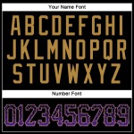 Camiseta de béisbol auténtica personalizada de moda negra, dorada y morada (vieja) Camiseta de béisbol auténtica personalizada de moda negra, dorada y morada (vieja)