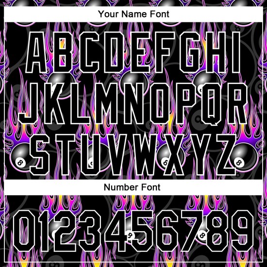 Jersey 3D 8 Billar Blanco Llamativo Bola de Snooker Diseño Auténtico Patrón de Béisbol Negro Personalizado Jersey 3D 8 Billar Blanco Llamativo Bola de Snooker Diseño Auténtico Patrón de Béisbol Negro Personalizado