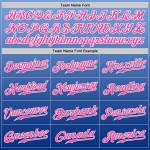 Camiseta de béisbol auténtica azul claro, blanca y azul rey, personalizada, desvanecida a la moda Camiseta de béisbol auténtica azul claro, blanca y azul rey, personalizada, desvanecida a la moda