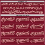 Camiseta de béisbol personalizada color carmesí-crema auténtica Camiseta de béisbol personalizada color carmesí-crema auténtica