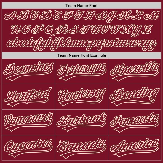 Camiseta de béisbol personalizada color carmesí-crema auténtica Camiseta de béisbol personalizada color carmesí-crema auténtica