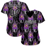 Jersey 3D 8 Billar Blanco Llamativo Bola de Snooker Diseño Auténtico Patrón de Béisbol Negro Personalizado Jersey 3D 8 Billar Blanco Llamativo Bola de Snooker Diseño Auténtico Patrón de Béisbol Negro Personalizado