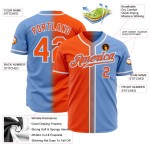 Camiseta de béisbol auténtica de moda, personalizada, con degradado naranja y blanco claro. Camiseta de béisbol auténtica de moda, personalizada, con degradado naranja y blanco claro.