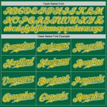 Camiseta Kelly personalizada de béisbol de moda verde degradado amarillo-blanco auténtica Camiseta Kelly personalizada de béisbol de moda verde degradado amarillo-blanco auténtica