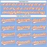 Camiseta de béisbol personalizada auténtica de color naranja claro y blanco con rayas azules Camiseta de béisbol personalizada auténtica de color naranja claro y blanco con rayas azules