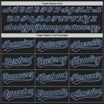 Camiseta de béisbol negra y azul claro, auténtica y personalizada. Camiseta de béisbol negra y azul claro, auténtica y personalizada.