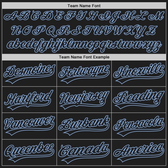 Camiseta de béisbol negra y azul claro, auténtica y personalizada. Camiseta de béisbol negra y azul claro, auténtica y personalizada.
