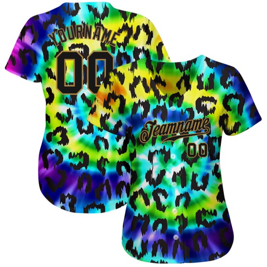 Camiseta de béisbol personalizada con estampado 3D de leopardo morado, dorado y negro. Camiseta de béisbol personalizada con estampado 3D de leopardo morado, dorado y negro.