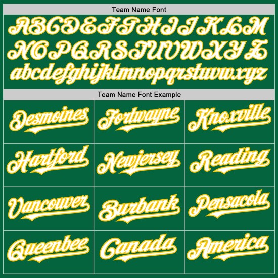 Camiseta de béisbol auténtica personalizada verde Kelly, blanca y amarilla Camiseta de béisbol auténtica personalizada verde Kelly, blanca y amarilla