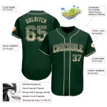 Camiseta de béisbol personalizada de moda color crema y negro, auténtica Drift Green Camiseta de béisbol personalizada de moda color crema y negro, auténtica Drift Green