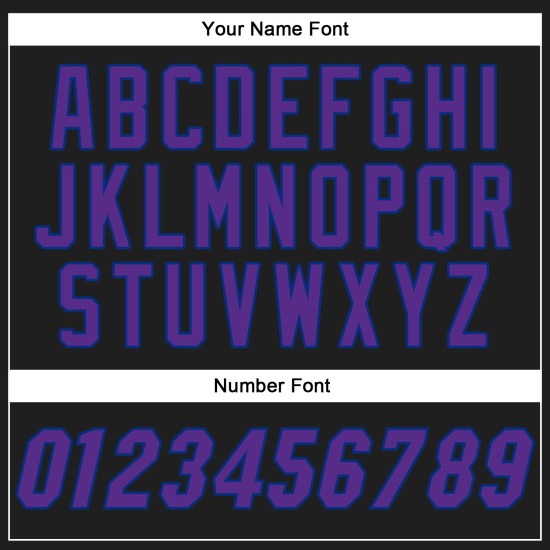 Camiseta de béisbol personalizada color morado y azul, negra y auténtica Camiseta de béisbol personalizada color morado y azul, negra y auténtica