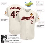 Camiseta de béisbol personalizada color crema, auténtica, negra y roja Camiseta de béisbol personalizada color crema, auténtica, negra y roja