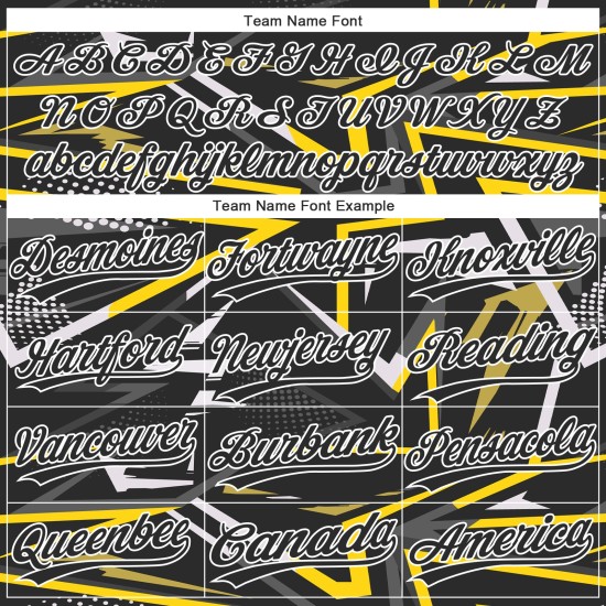 Camiseta de béisbol negra personalizada en negro y dorado con diseño auténtico en 3D Camiseta de béisbol negra personalizada en negro y dorado con diseño auténtico en 3D