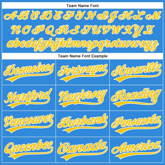 Camiseta de béisbol azul, amarilla y blanca, personalizada y auténtica. Camiseta de béisbol azul, amarilla y blanca, personalizada y auténtica.