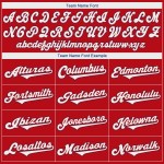 Camiseta de béisbol auténtica personalizada en color rojo y blanco real Camiseta de béisbol auténtica personalizada en color rojo y blanco real