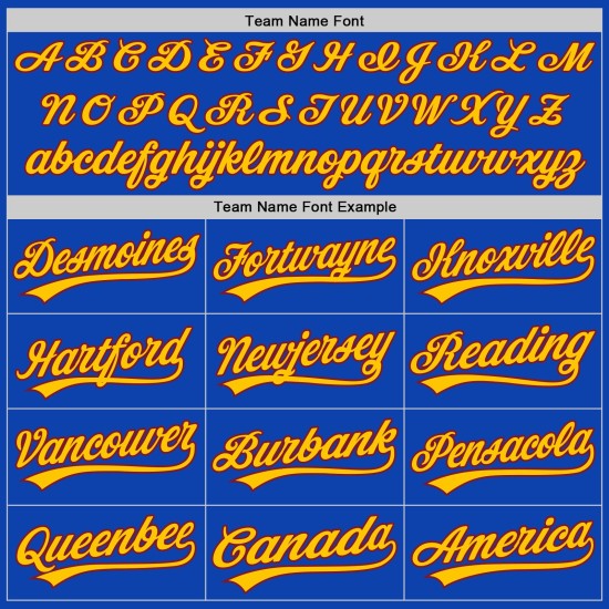 Camiseta de béisbol personalizada auténtica en azul trueno amarillo-carmesí Camiseta de béisbol personalizada auténtica en azul trueno amarillo-carmesí