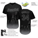 Camiseta de béisbol 3D de Antonio Banderas, color gris degradado, personalizada, auténtica, de moda, color negro Camiseta de béisbol 3D de Antonio Banderas, color gris degradado, personalizada, auténtica, de moda, color negro