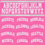 Camiseta de béisbol rosa y blanca auténtica personalizada Camiseta de béisbol rosa y blanca auténtica personalizada