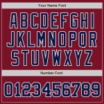 Camiseta de béisbol personalizada auténtica de Crimson, color azul marino y blanco Camiseta de béisbol personalizada auténtica de Crimson, color azul marino y blanco