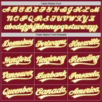 Camiseta de béisbol auténtica personalizada en blanco carmesí y dorado Camiseta de béisbol auténtica personalizada en blanco carmesí y dorado