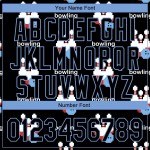 Diseño de camiseta de bolos, béisbol negro, azul, patrón de luz 3D personalizado, auténtico Diseño de camiseta de bolos, béisbol negro, azul, patrón de luz 3D personalizado, auténtico