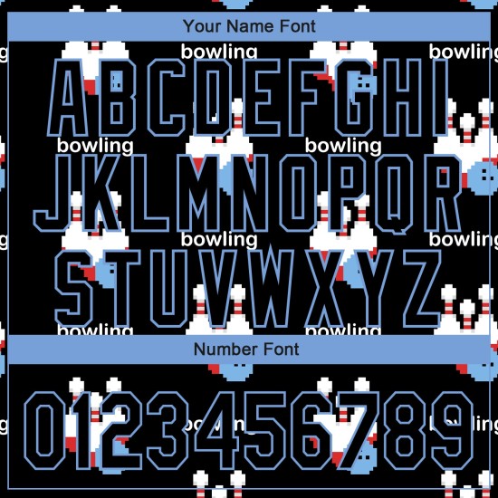 Diseño de camiseta de bolos, béisbol negro, azul, patrón de luz 3D personalizado, auténtico Diseño de camiseta de bolos, béisbol negro, azul, patrón de luz 3D personalizado, auténtico