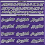 Camiseta de béisbol morada, gris y negra, auténtica y personalizada Camiseta de béisbol morada, gris y negra, auténtica y personalizada